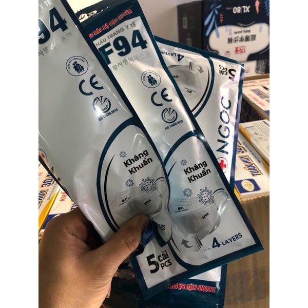 Túi 10 khẩu trang KF94 kháng khuẩn 4 lớp