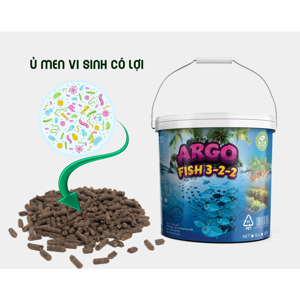 ATP Farm - CHÍNH HÃNG : THÙNG 20 LÍT PHÂN VIÊN ĐẠM CÁ HỒI Ủ MEN VI SINH - Nông nghiệp hữu cơ Nhập khẩu Châu Âu