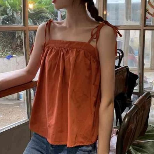 Áo Lửng Hai Dây Phong Cách Hàn Quốc Quyến Rũ Dành Cho Nữ