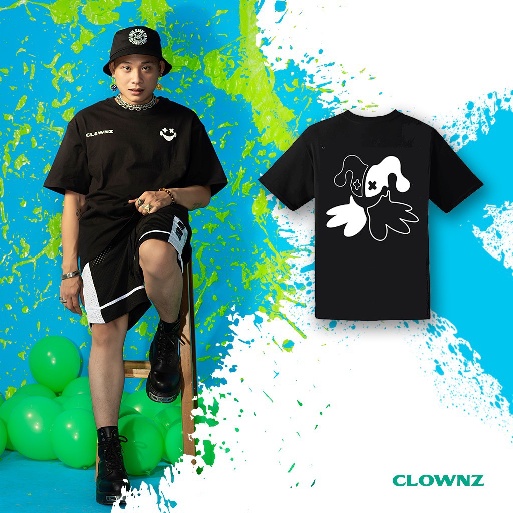 [FULLTAG CHÍNH HÃNG] Áo thun tay lỡ unisex Clownz Big Logo T-Shirt form rộng, chất cotton