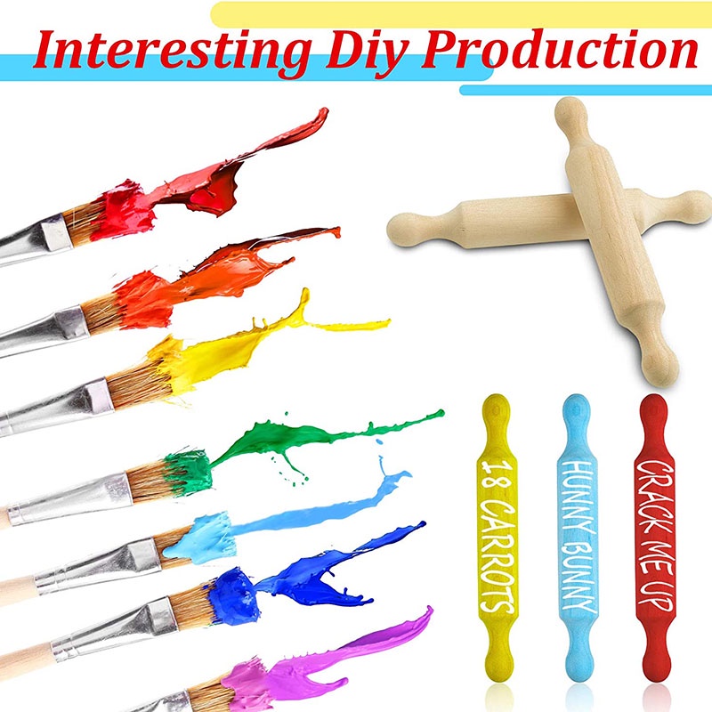 Cây Lăn Bột Làm Bánh Bằng Gỗ Dài 6 Inch