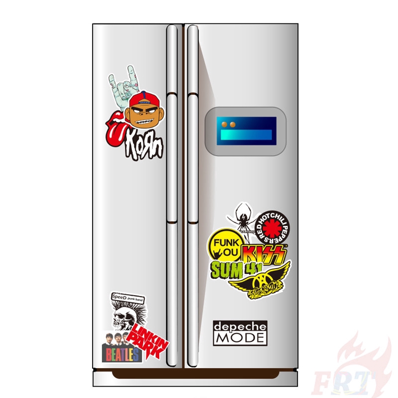 Set 100 nhãn dán chủ đề ban nhạc rock / series Punk trang trí Laptop / ván trượt