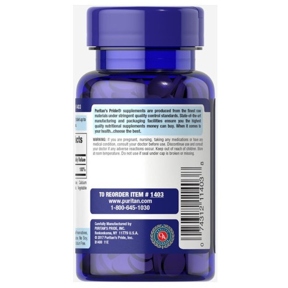 Viên uống ngăn ngừa thiếu máu Puritan's Pride Folic Acid 400mcg 250 viên