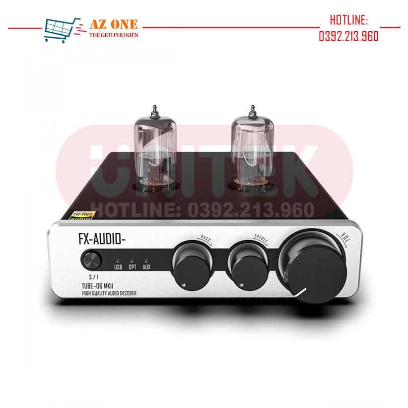 Bộ Ampli Đèn 6N3 Preamplifier Đèn, Chỉnh Bass-Treble FX-Audio TUBE-06 MKII - Hàng Chính Hãng