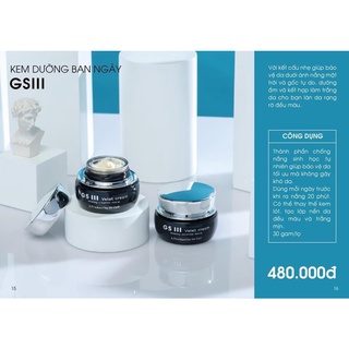 Kem dưỡng trắng da ban ngày gsiii velet cream