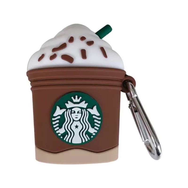 Case bao airpod silicon 1 2 Pro STARBUCKS  - Vỏ bọc đựng tai nghe không dây i11, i12... Airpods ⚡ Tặng kèm móc treo ⚡