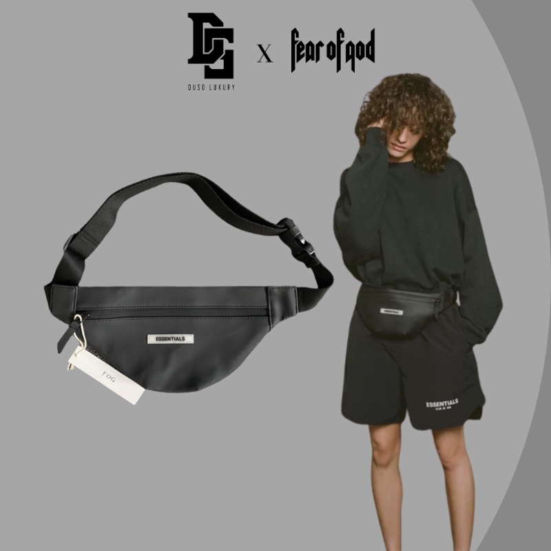 Túi đeo chéo FOG Bag 6th tam giác, Túi đeo hông Fear Of God, Chất liệu da chống nước, full tem, tag, DuSo