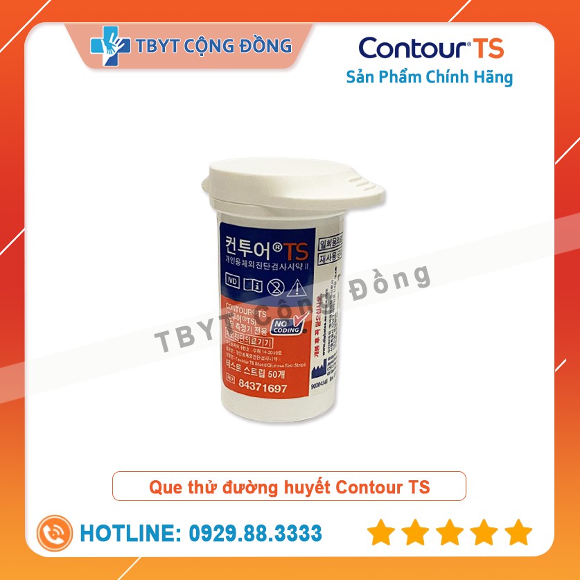 Combo Que thử đường huyết Bayer Contour TS, 50 que, 100 que, 150 que