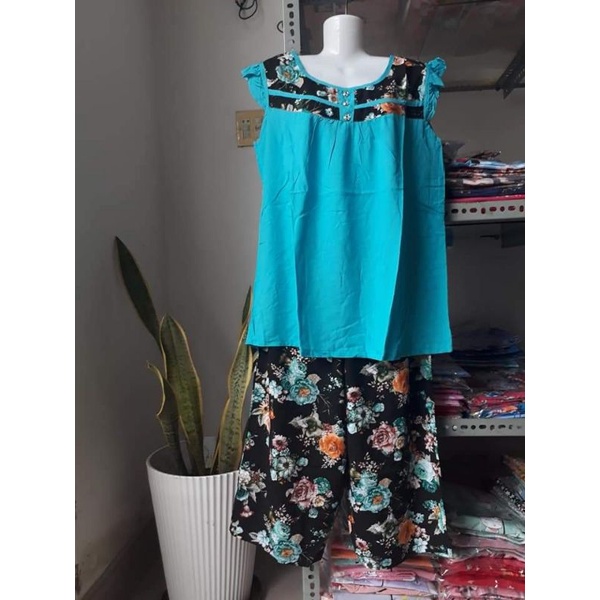 Bộ tole lanh thái lửng big size 50-60kg (số 3)