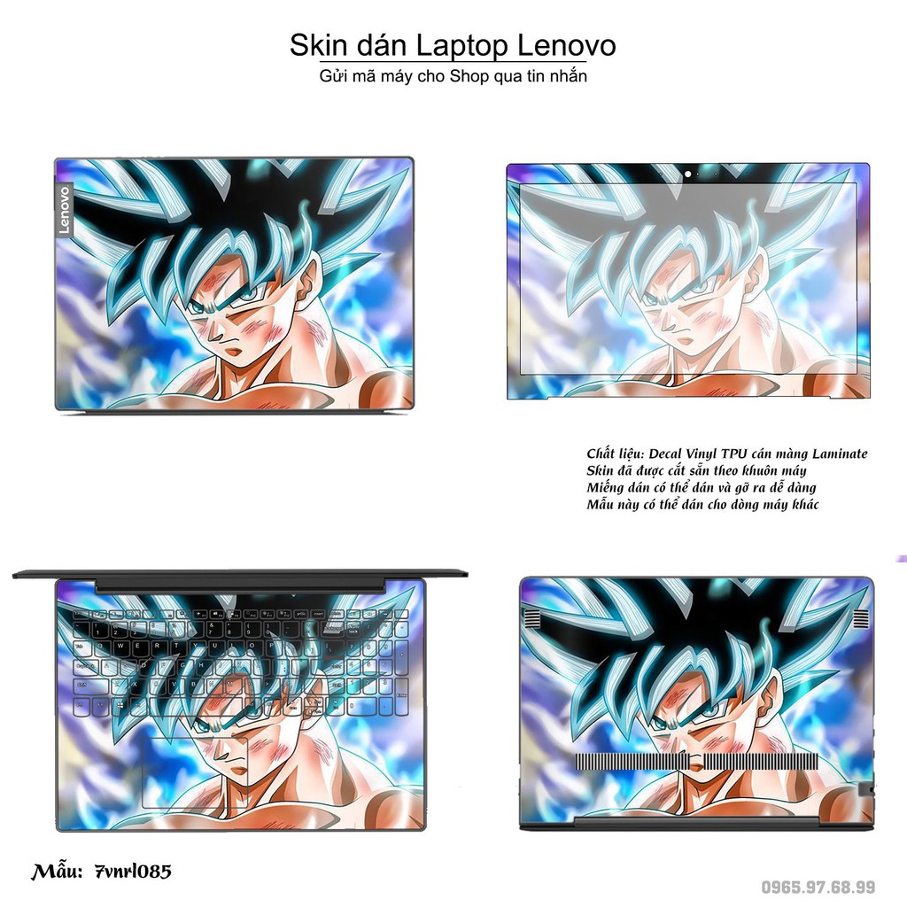 Skin dán Laptop Lenovo in hình Dragon Ball (inbox mã máy cho Shop)