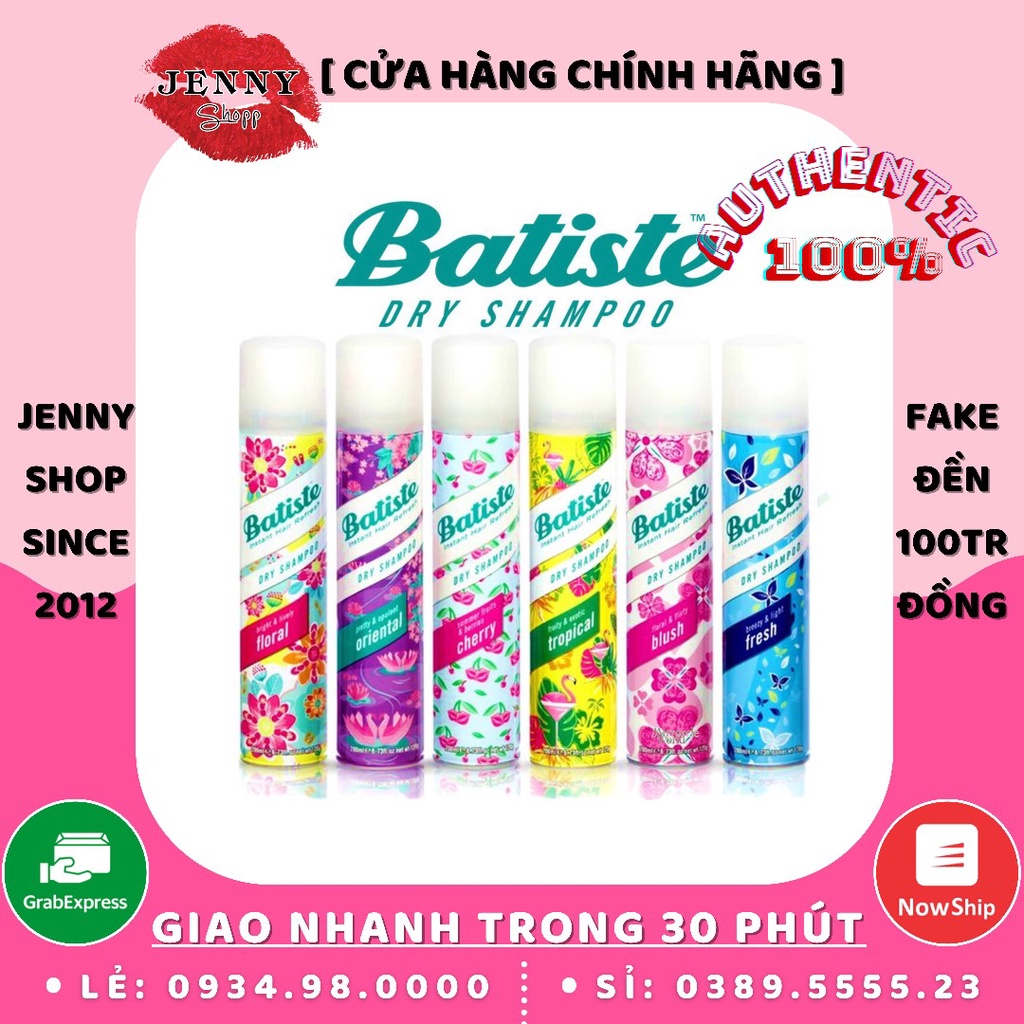 Dầu Gội Khô Batiste Dry Shampoo