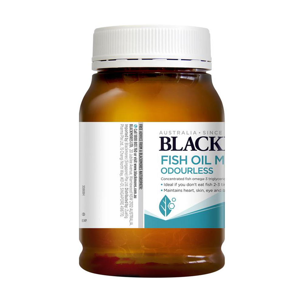 Dầu cá không mùi Blackmores Odourless Fish Oil Mini Caps 400 viên (Viên Nhỏ) của Úc