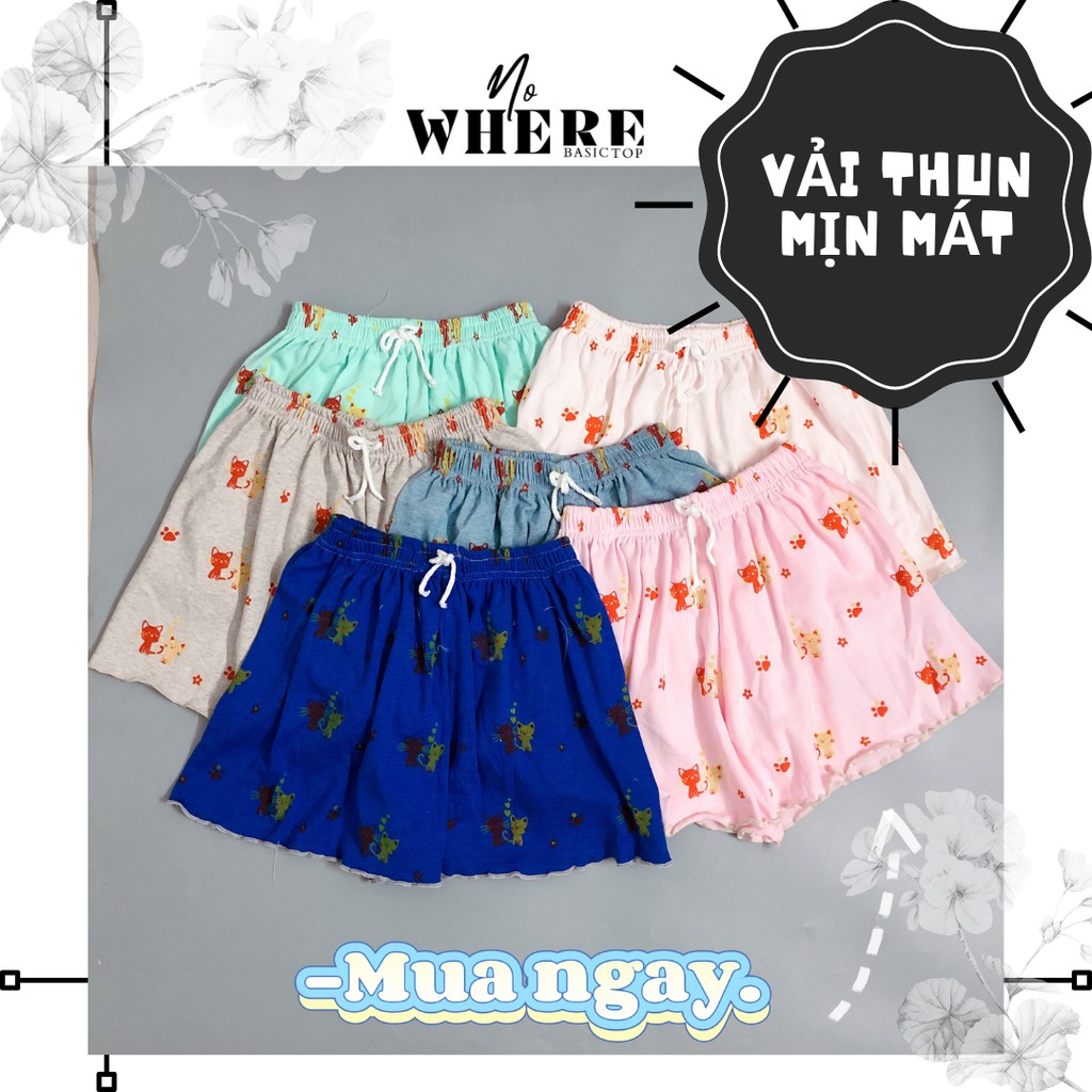 Combo 3 Quần thun nữ co giãn Quần đùi nữ hoạ tiết Quần short Nowhere