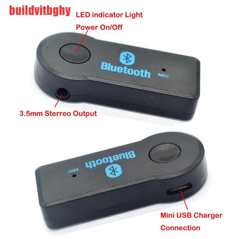 {buildvitbghy}Wireless Bluetooth 5.0 Receiver Transmitter Adapter 3.5mm Jack Car Music Audio IHL