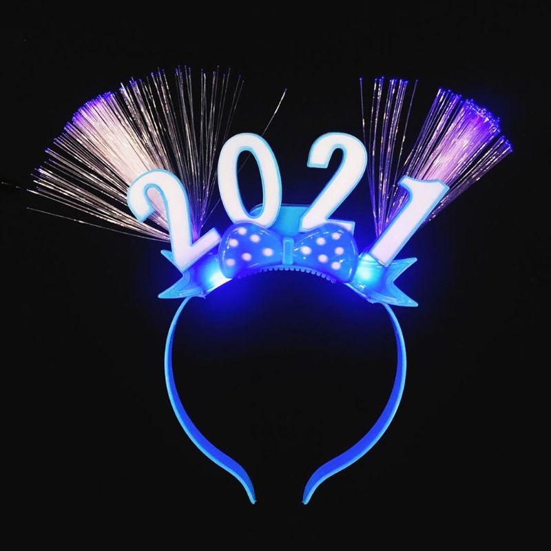 Cài Tóc Hình Vương Miện Có Đèn LED Phát Sáng Mừng Năm Mới 2021