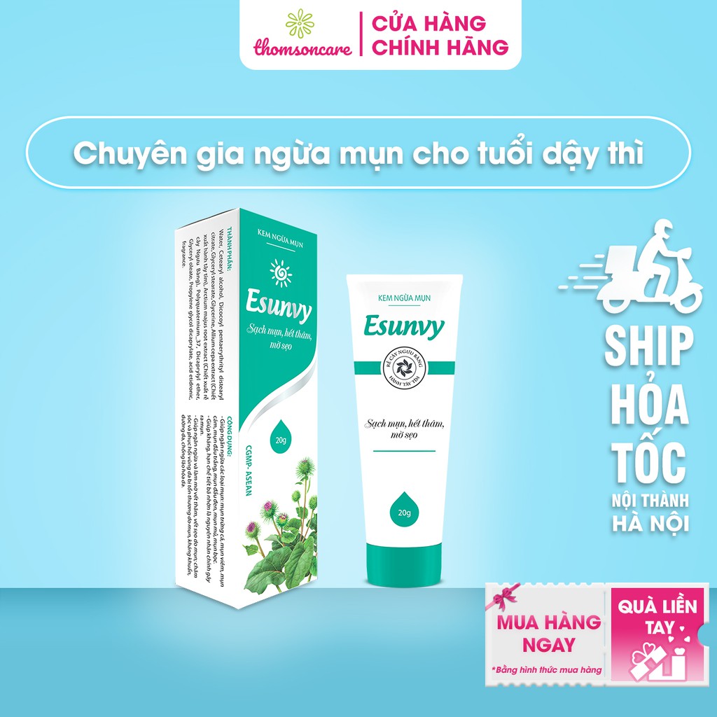 Kem ngừa mụn Esunvy từ thảo dược - ngừa mụn an toàn, hiệu quả