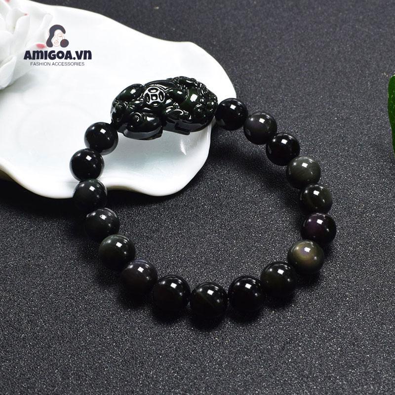 Vòng Đeo Tay Bằng Đá Obsidian Mang Lại May Mắn