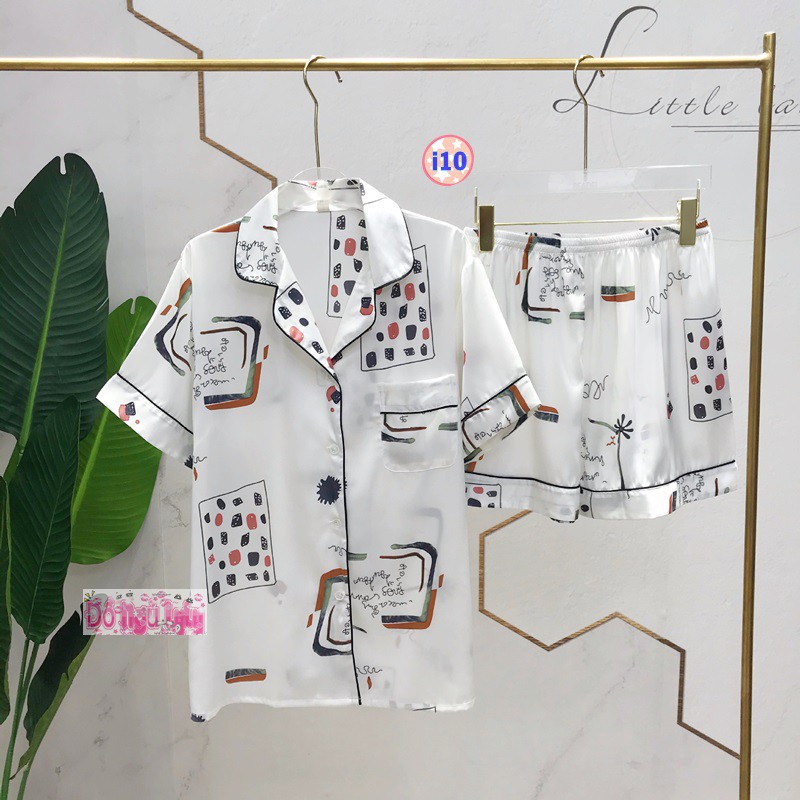Pijama Lụa Cao Cấp tay ngắn Y45 | BigBuy360 - bigbuy360.vn