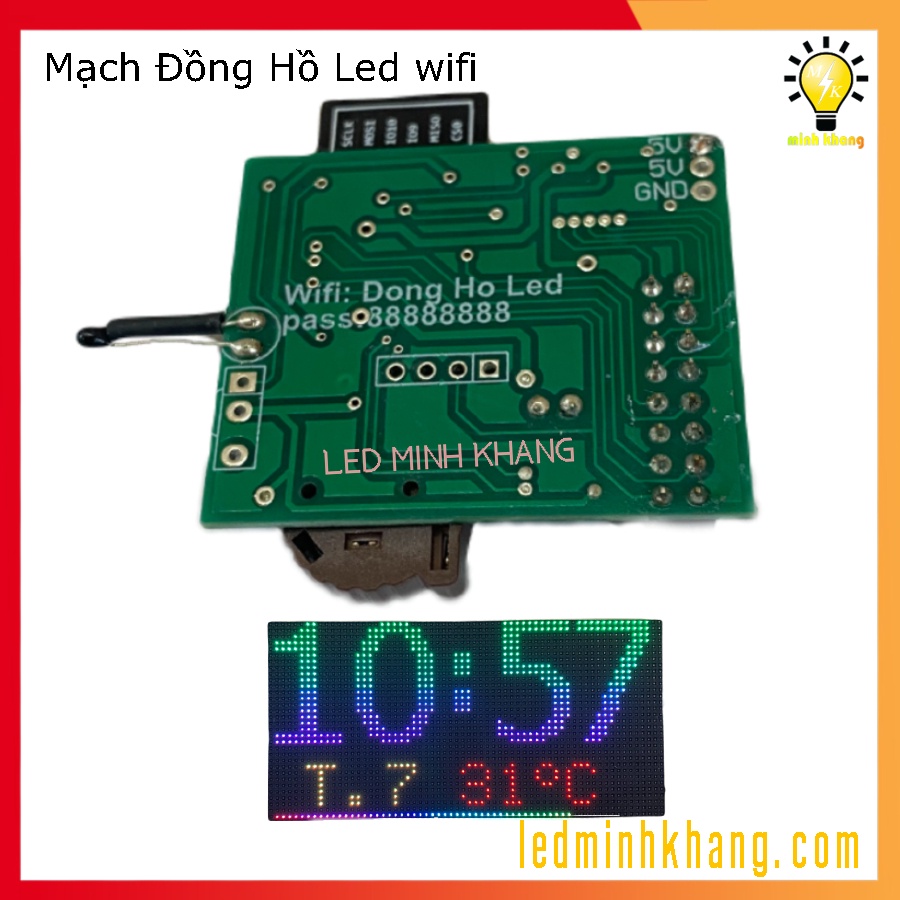 Mạch Đồng Hồ Led P5 P10 full màu