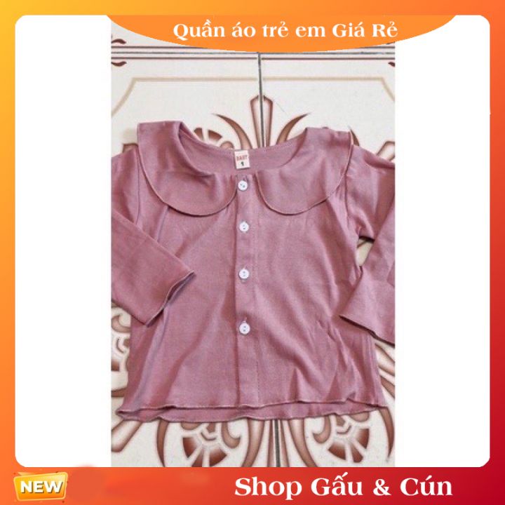 Bộ quần áo thu đông cho bé gái chất cotton , tăm mềm mịn, co giãn , thấm hút mồ hôi tốt 6kg -11kg