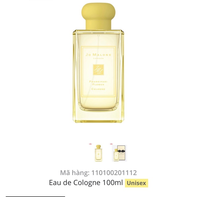 Nước Hoa dùng thử Jo Malone Frangipani Flower 10ml .Nᴀʟʏɴ.