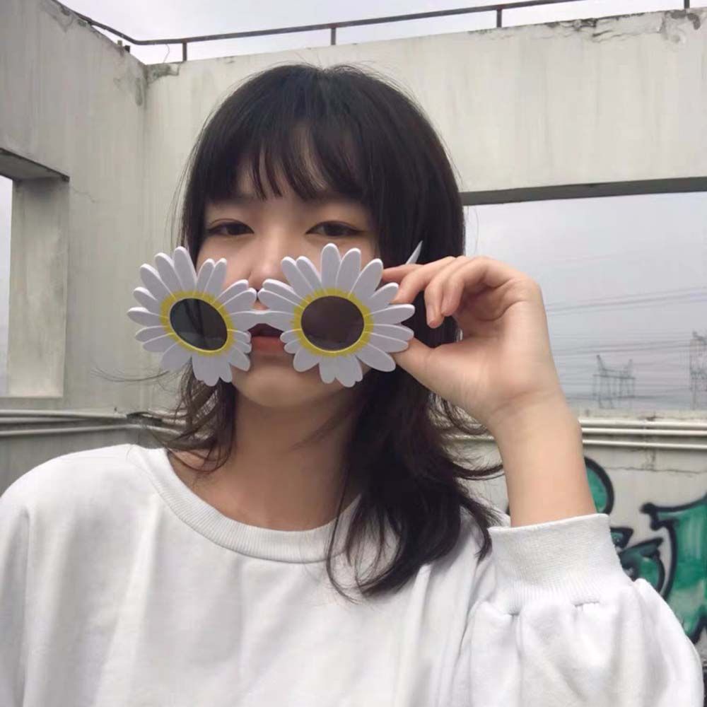Kính Mát Gọng Lớn Hình Hoa Phong Cách Vintage Thời Trang Cho Nữ