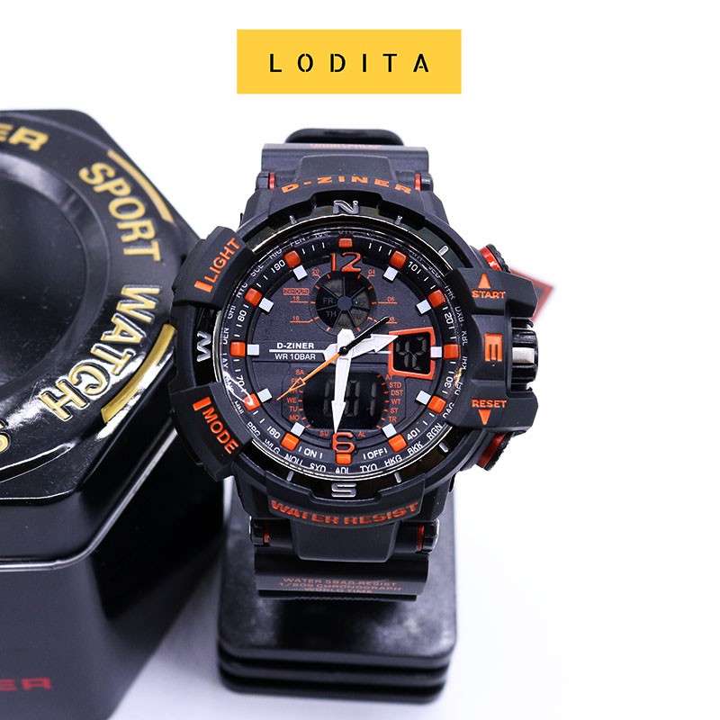 Đồng hồ thể thao nam chính hãng D-Ziner 8068 45mm chống nước tuyệt đối bảo hành 12 tháng | BigBuy360 - bigbuy360.vn