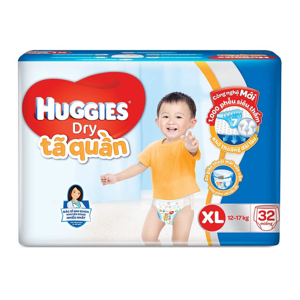 Tã quần Huggies Size M42/ L38/ XL34/ XXL30