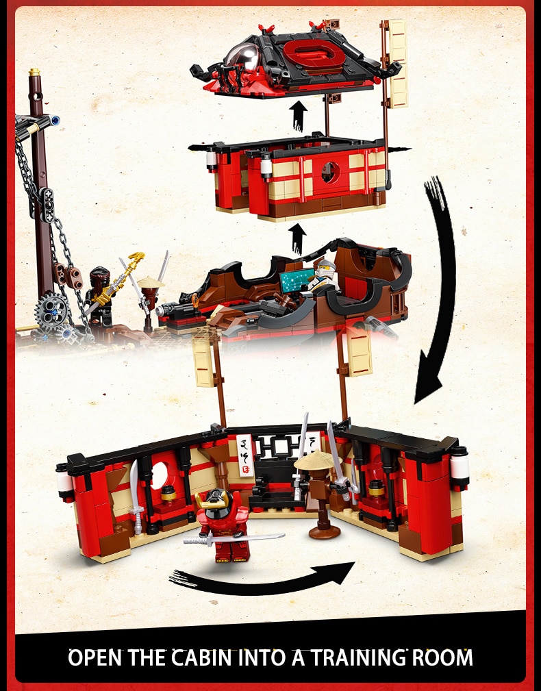 Mẫu lắp ráp Mô hinh Phantom Ninja  Destiny's Bounty boat 4029 ninjago tàu