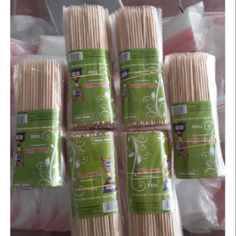 Gói 15 que tăm xiên loại dài 15cm - tăm xiên tre