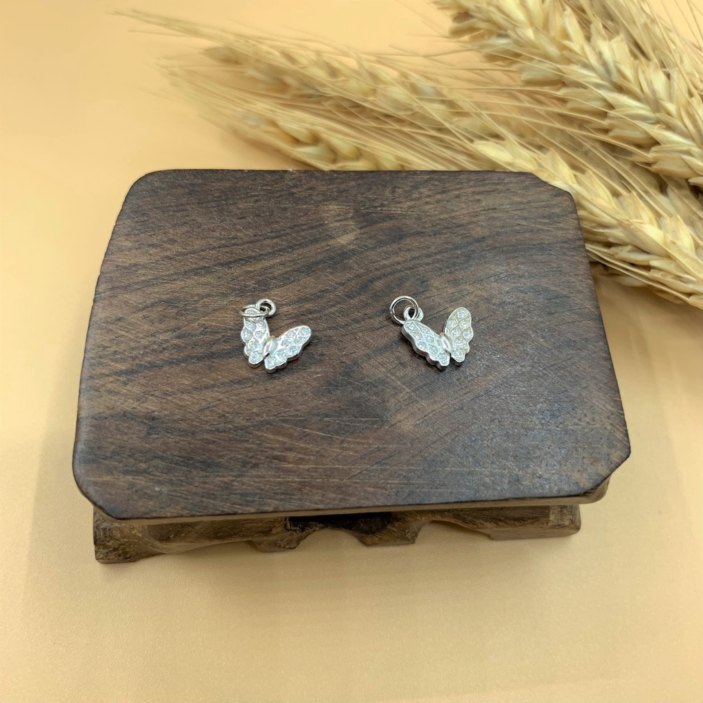 Charm treo hình bướm đính đá - Charm Bạc 925 - Mã CA630