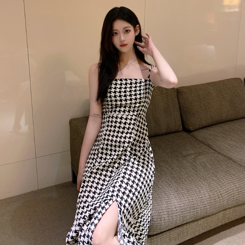 Đầm hai dây Perty dáng ôm phong cách retro thời trang mùa hè dành cho nữ