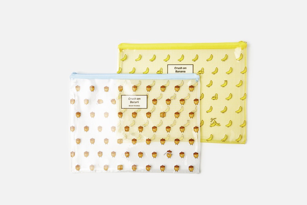 Túi Lưới ARTBOX Phối Dây Kéo Cỡ Lớn Màu Xanh Dương