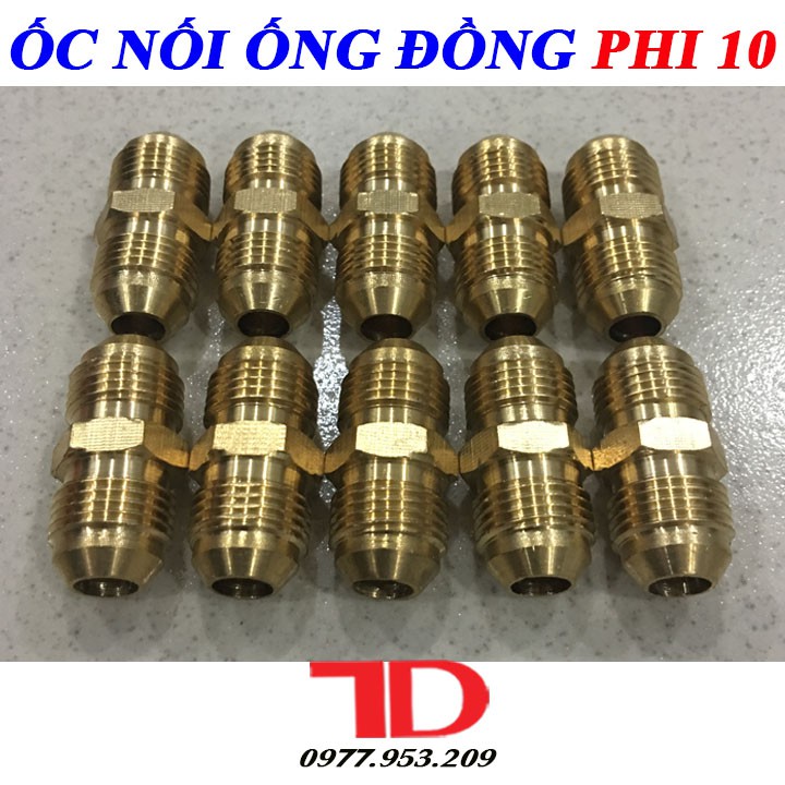 Combo 10 Ốc Nối Ống Đồng Phi 10