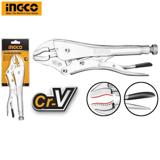 [Chính hãng] Kềm bấm khóa 10 inch Ingco HCJLW0110 Thép Cr-V mạ Niken.