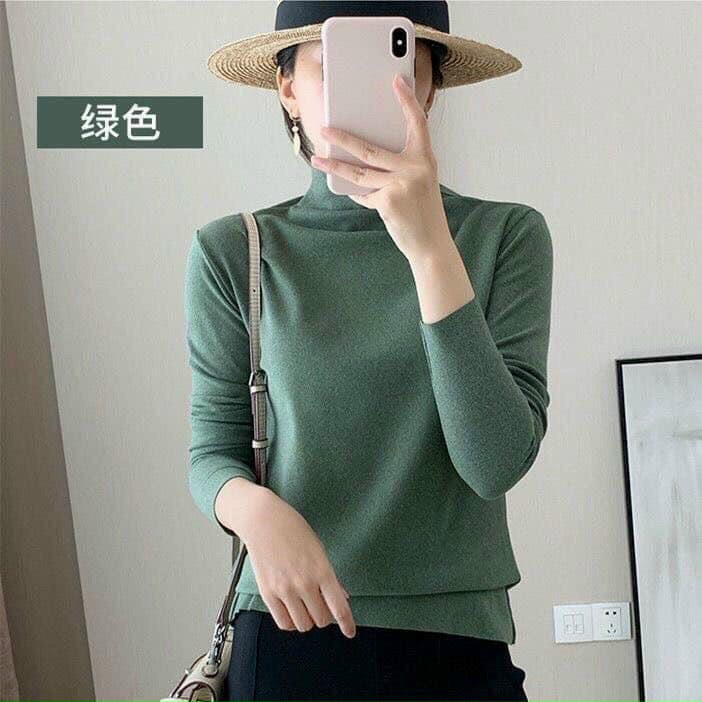 Áo Giữ Nhiệt Nữ FREESHIP Áo Len Giữ Nhiệt Cổ 3 Phân MOTIE Co Dãn Tốt Hàng Đẹp, Túi Zip Vàng Hot Hit