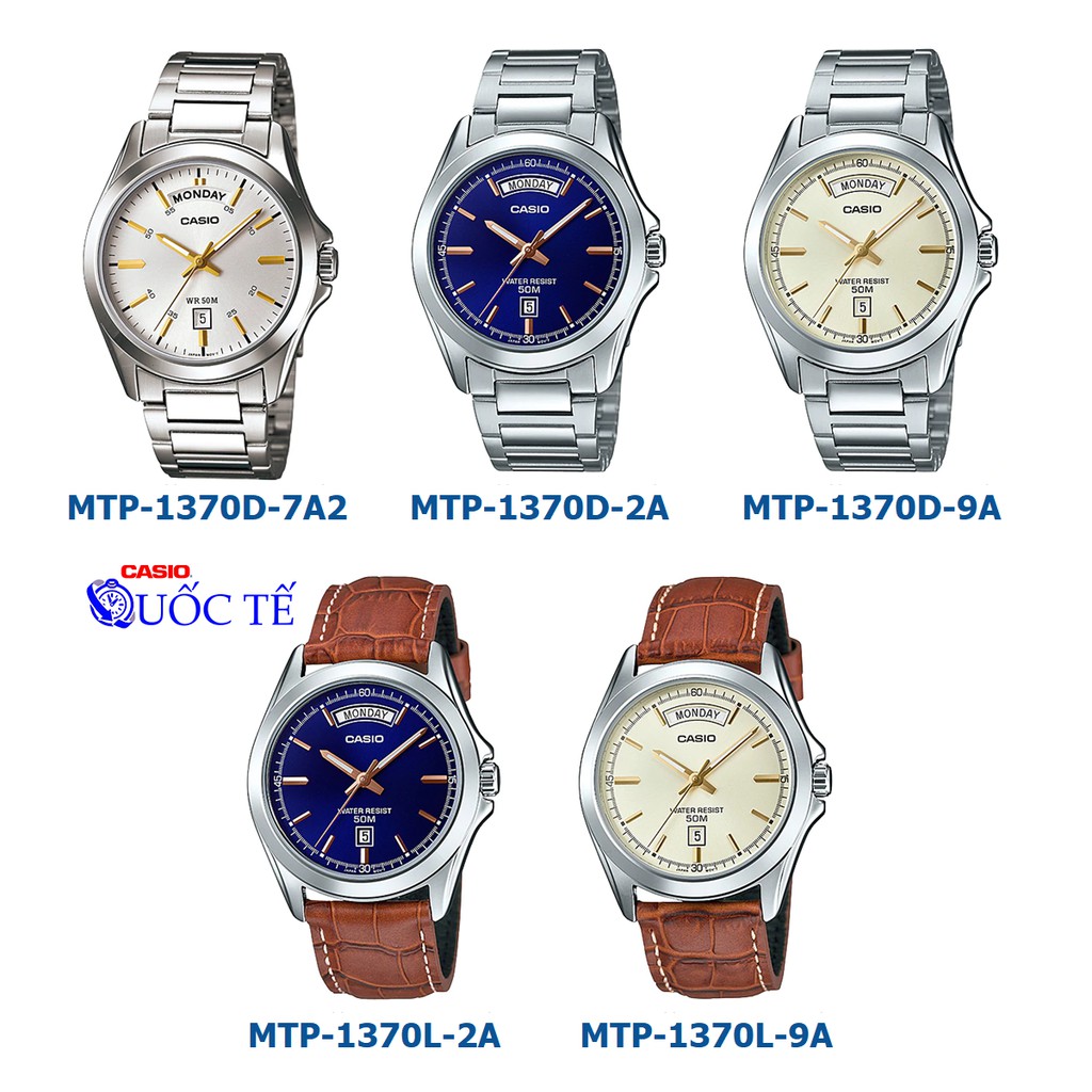 Đồng hồ nam casio MTP-1370 MTP-1370D-7A2 MTP-1370D-2A MTP-1370D-9A MTP-1370L-2A