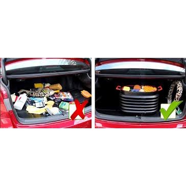 Thùng đựng đồ trên xe ô tô , xe hơi loại co dãn dung tích 40L và 4L