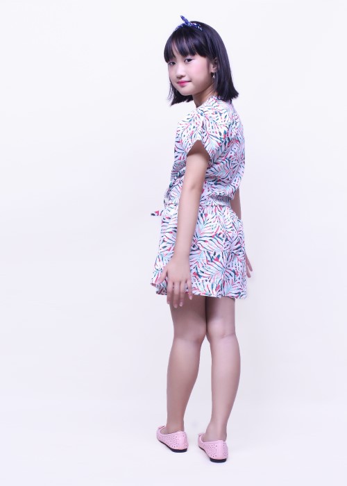 Bộ quần áo bé gái cột lai cotton ống loe Jadiny