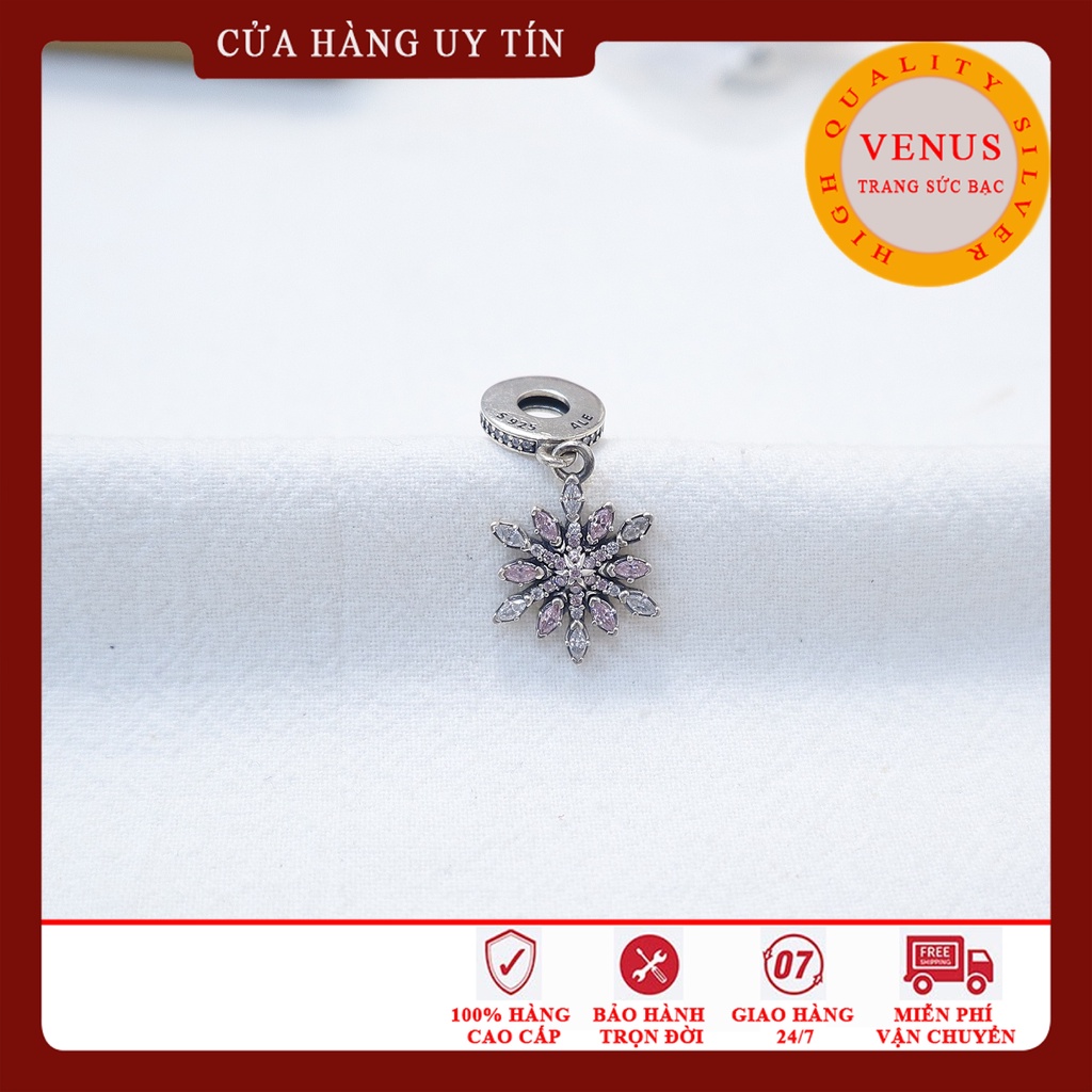 Charm treo bông tuyết bạc 925 ale cao cấp- Mã sản phẩm VENUSCT211