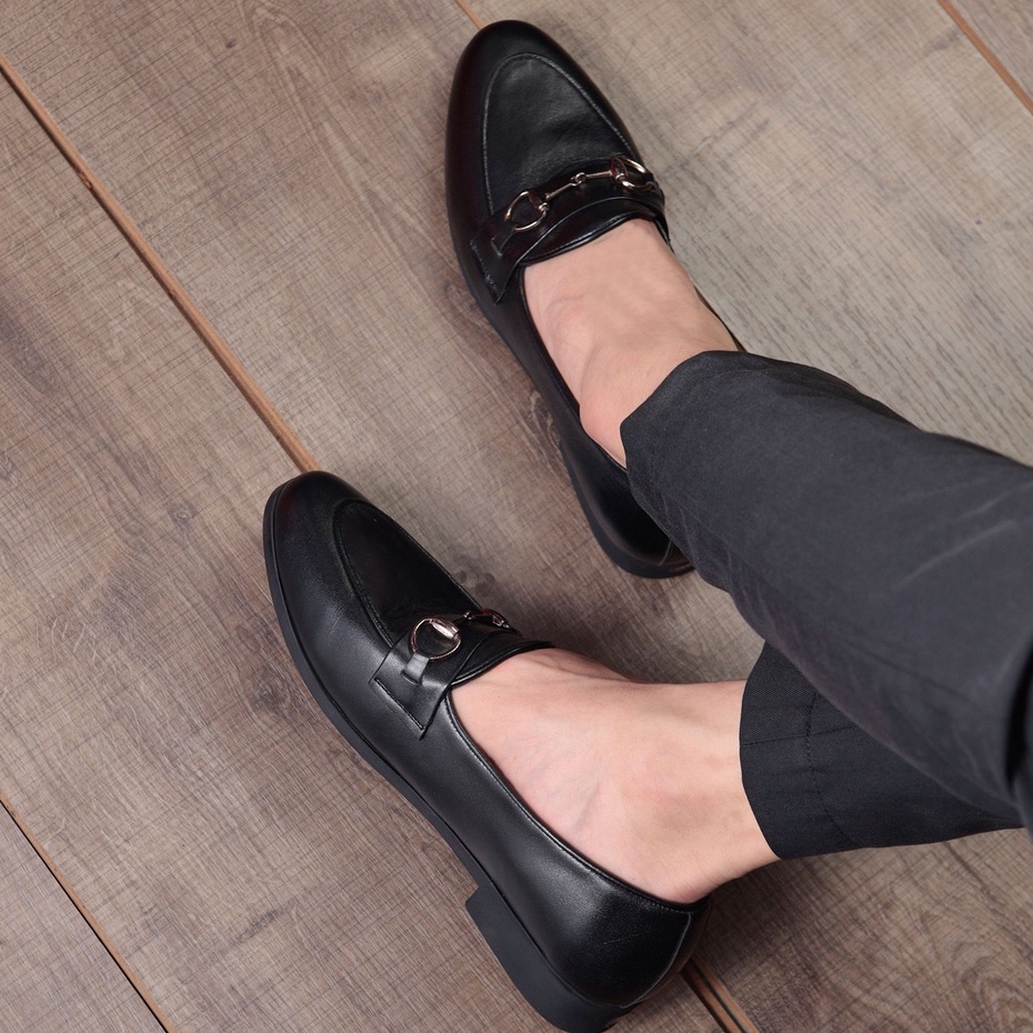 Giày lười nam cao cấp ERMAND da thật bảo hành 1 năm kiểu dáng Horsebit Loafer - Mã T06