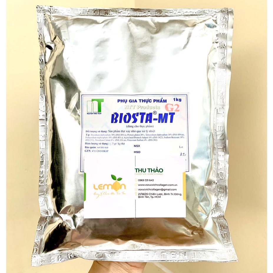 Bột giòn dai làm giò chả, xúc xích BIOSTA-MT G2 Nguyên Thảo
