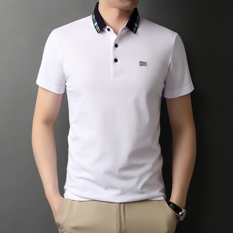 Áo Thun Polo Burberry Màu Trắng Tay Ngắn 2021 Size M-3Xl 002994