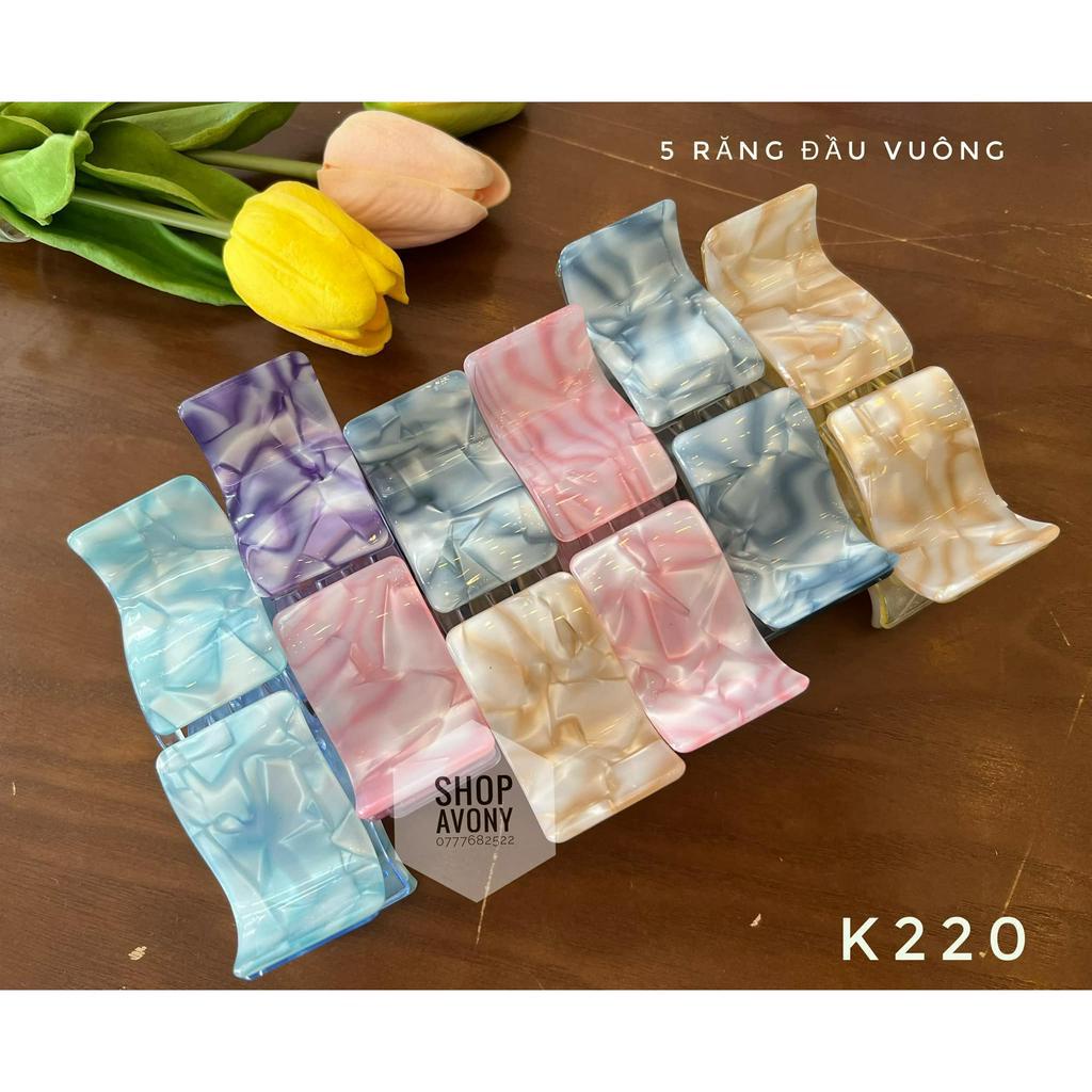 Kẹp tóc càng cua 5 răng óng ánh màu loang xa cừ