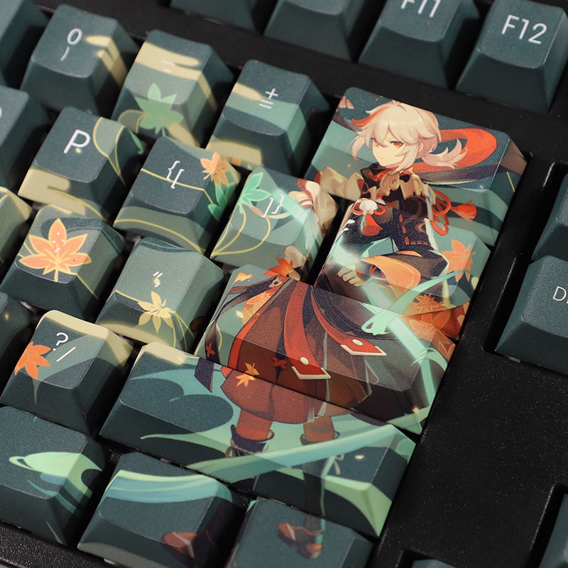 Kaedehara Kazuha Keycap Cherry Profile Genshin Impact anime PBT Dye Thăng hoa Bàn phím cơ học Keycaps