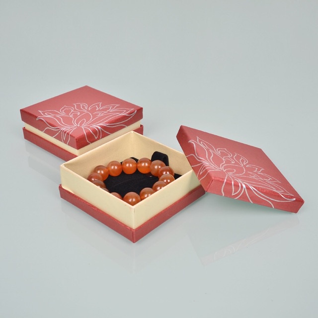 GIÁ SỈ  Hộp nhẫn vuông đỏ hoa sen/ hộp nhẫn size M - Hàng loại 1 dày dặn PH773