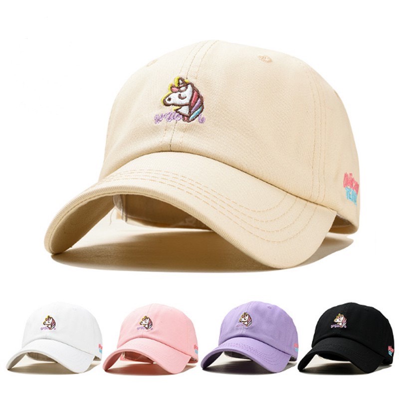 Mũ Lưỡi Trai Kỳ Lân Form Dadhat Mềm Dễ Dàng Gấp Gọn Chất Vải Cotton 1 Lớp Thoáng Mát Thêu 3d 3 Mặt Nón Cao Cấp