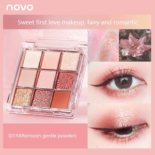 NOVO 9 Color Eyeshadow Palette Warm Color Smokey Makeup Palette Matte Multicolor Eye shadow Lasting eye Cosmetics Korean