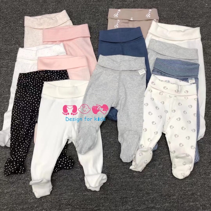(Link 1) Quần dài cạp cao, quần liền tất hàng xuất HM vải cotton siêu mềm mịn cho bé trai và bé gái