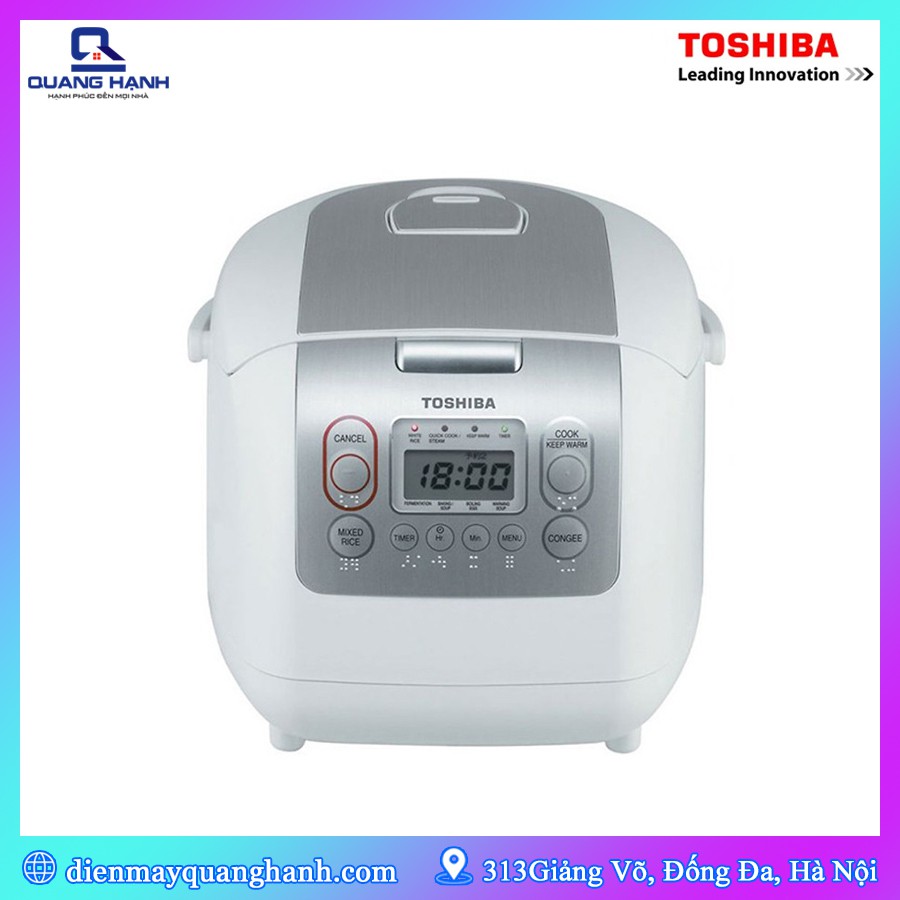 [Hàng chính hãng] Nồi cơm điện tử Toshiba RC10NMF RC-10NMF RC-10NMFV(WT) 1 lít